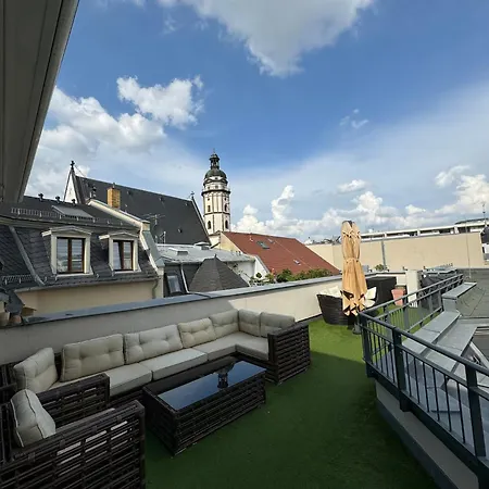 Skyline High-end Penthouse Apartament Lipsk