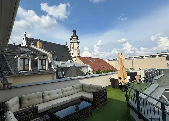Skyline Luxus Penthouse Im Zentrum! Exklusive Oase Fuer Privat- Und Geschaeftsuebernachtungen- Und Events Appartamento Lipsia