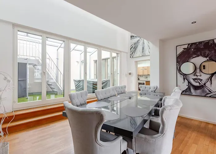 Skyline Luxus Penthouse Im Zentrum! Exklusive Oase Fuer Privat- Und Geschaeftsuebernachtungen- Und Events Lipsia