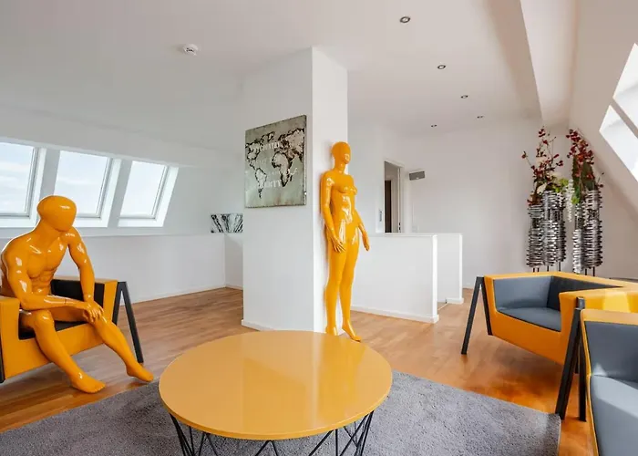 Skyline Luxus Penthouse Im Zentrum! Exklusive Oase Fuer Privat- Und Geschaeftsuebernachtungen- Und Events Appartamento Lipsia