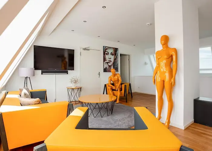 Skyline Luxus Penthouse Im Zentrum! Exklusive Oase Fuer Privat- Und Geschaeftsuebernachtungen- Und Events Lipsia